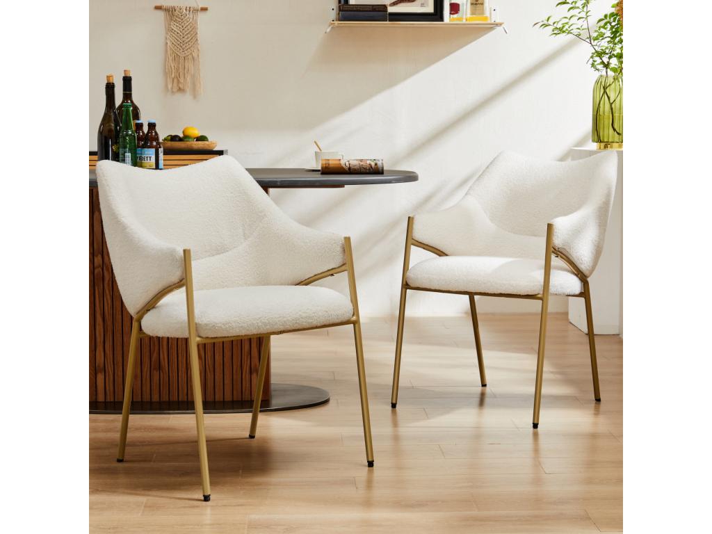 Sedia in tessuto beige, 52,5 x 48 x 83,7 cm