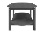 Tavolino da caffè in legno massello grigio, 110 x 55 x 45 cm