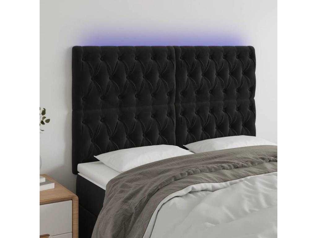 Letto nero, 144 x 7 x 118 cm