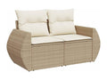 Set di mobili da esterno in vimini intrecciato in resina beige - dlz1766570395663