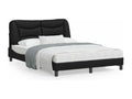 Struttura letto in similpelle nera, 140 x 200 cm