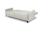 Divano letto in tessuto beige, 210 x 99 cm