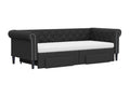 Letto in similpelle nera, 90 x 200 cm