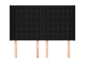 Letto in tessuto nero, 147 x 16 x 118 cm
