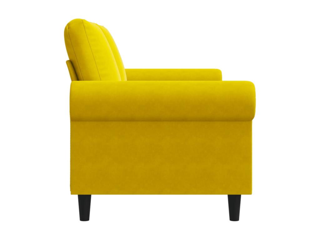 Divano in velluto giallo