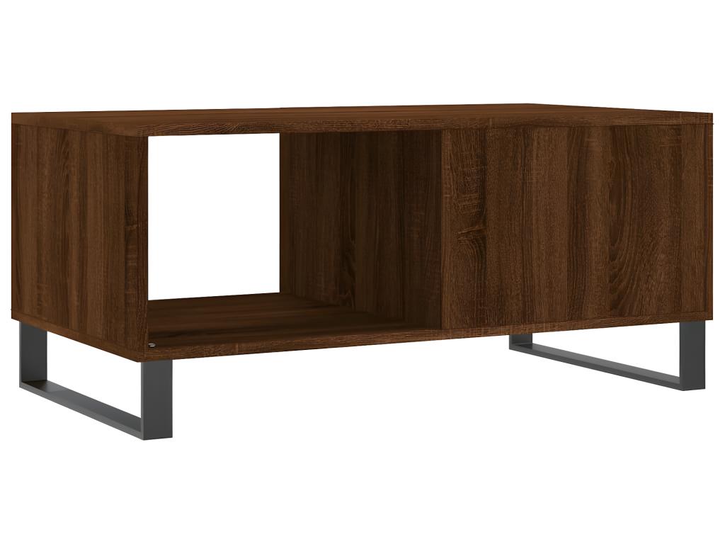 Tavolino da caffè in legno ingegnerizzato marrone, 90 x 50 x 40 cm - dlz1766570775933