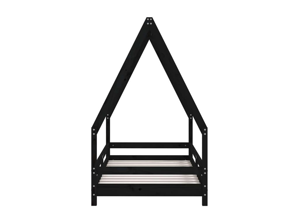 Struttura letto in legno di pino nero, 80 x 160 cm