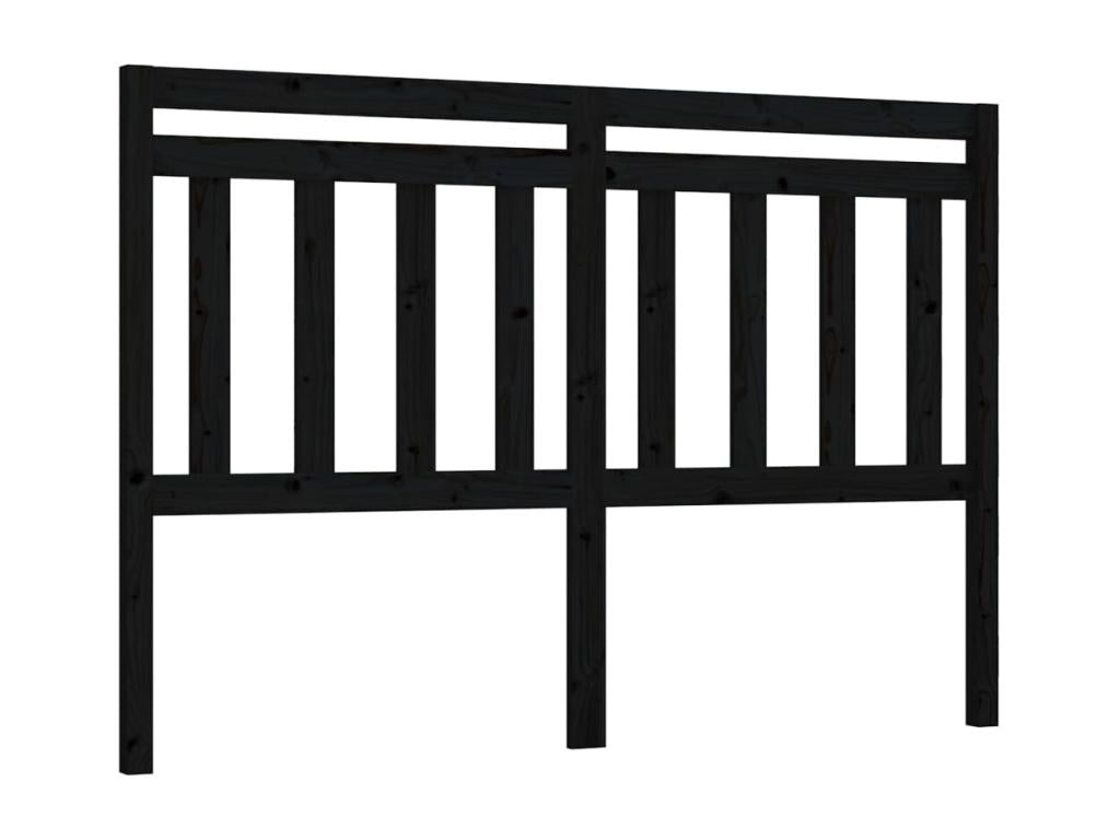 Letto in legno massello nero, 156 x 4 x 100 cm