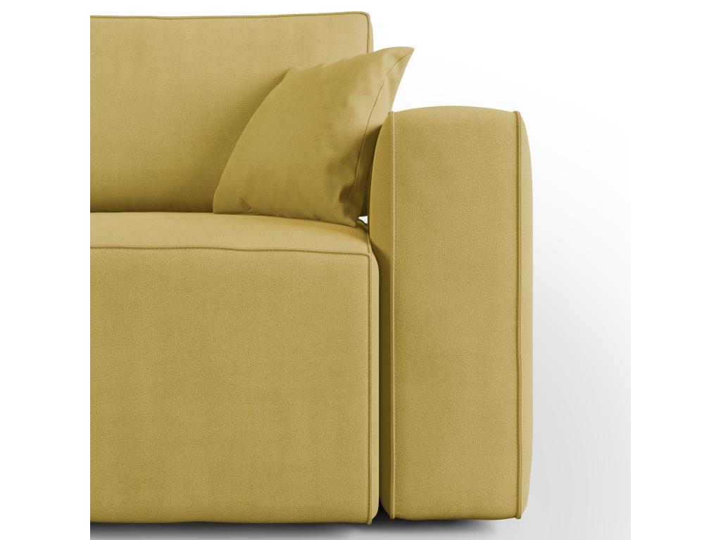 Divano in tessuto giallo