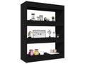 Libreria in legno ingegnerizzato nero, 80 x 30 x 103 cm