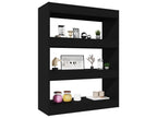 Libreria in legno ingegnerizzato nero, 80 x 30 x 103 cm