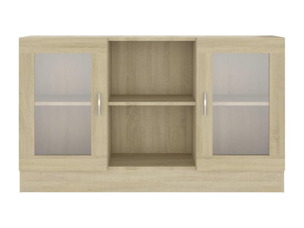 Armadio in legno di rovere marrone, 120 x 30,5 x 70 cm