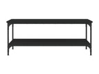 Tavolino da caffè in legno ingegnerizzato nero, 100 x 55 x 40 cm