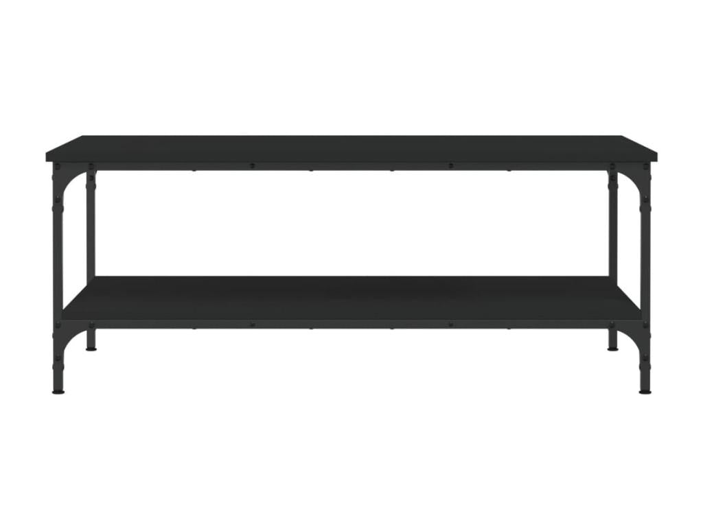 Tavolino da caffè in legno ingegnerizzato nero, 100 x 55 x 40 cm