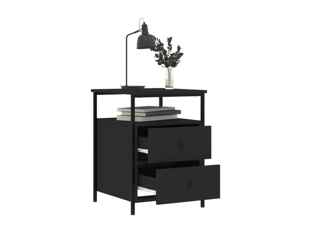 Mobili per la casa in legno ingegnerizzato nero, 44 ​​x 45 x 60 cm