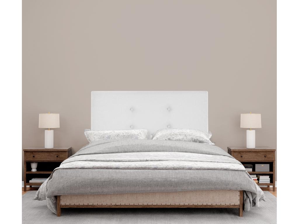 Letto in tessuto bianco, 110 x 105 cm