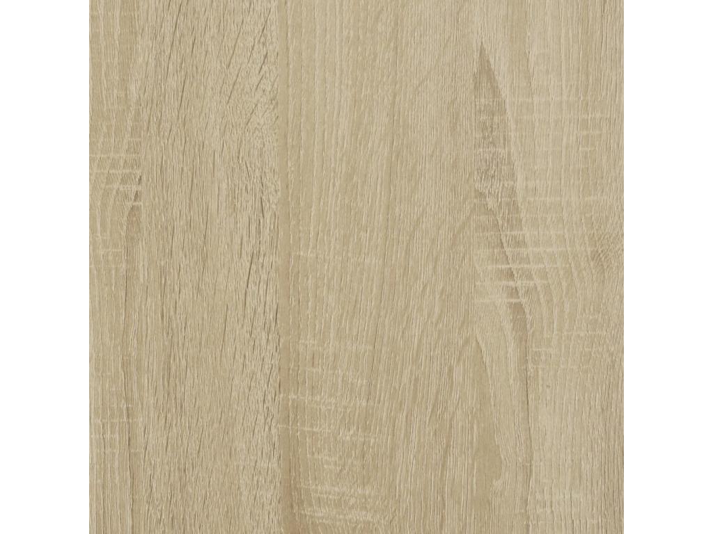 Struttura letto in legno di rovere marrone, 135 x 190 cm