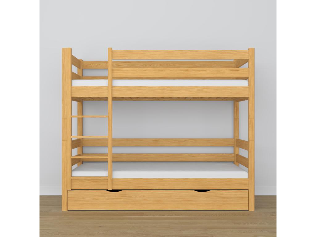 Letto in legno di pino marrone, 80 x 180 cm