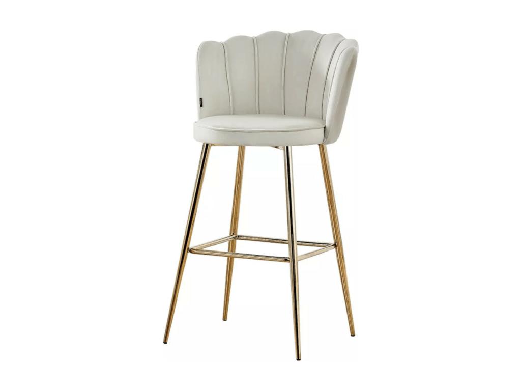 Sedia in velluto beige