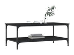 Tavolino da caffè in legno ingegnerizzato nero, 100 x 55 x 40 cm