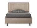 Letto in similpelle beige, 120 x 200 cm