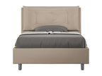 Letto in similpelle beige, 120 x 200 cm