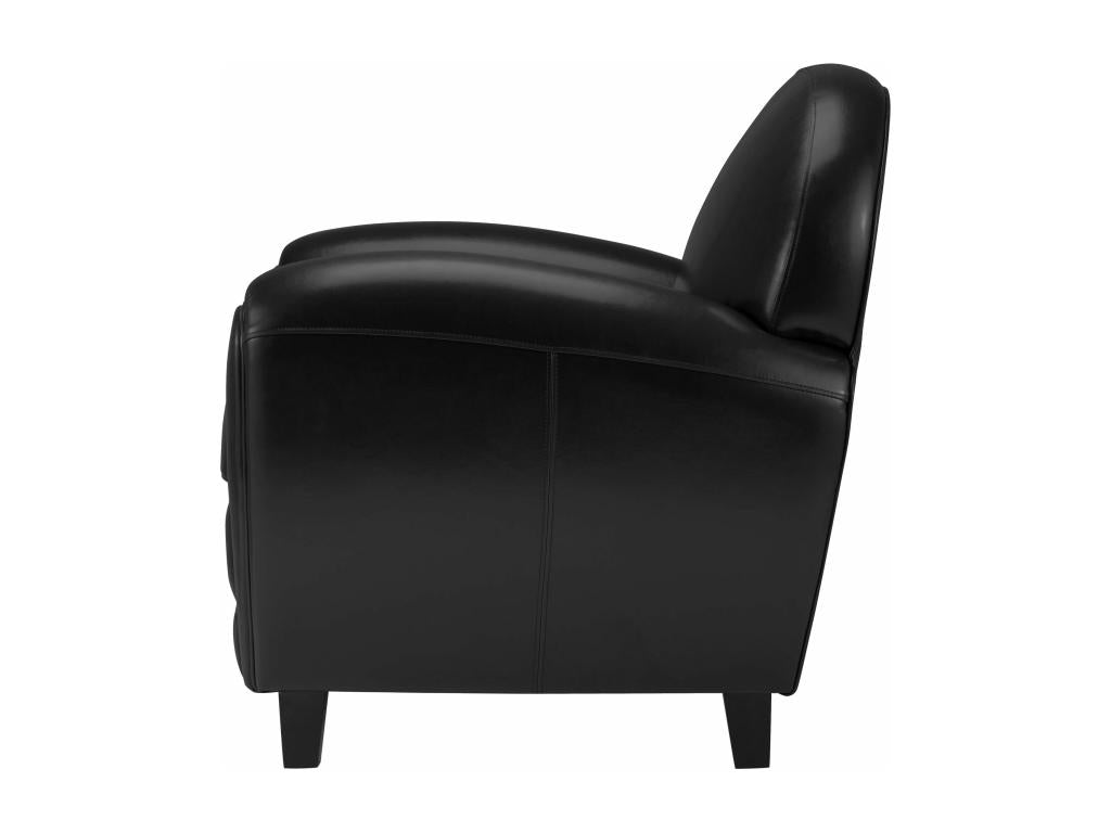 Poltrona in pelle nera