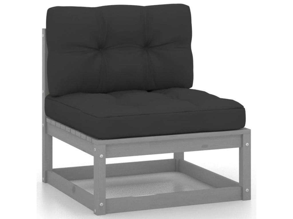 Set di mobili da esterno in legno di pino grigio - dlz1766570884241