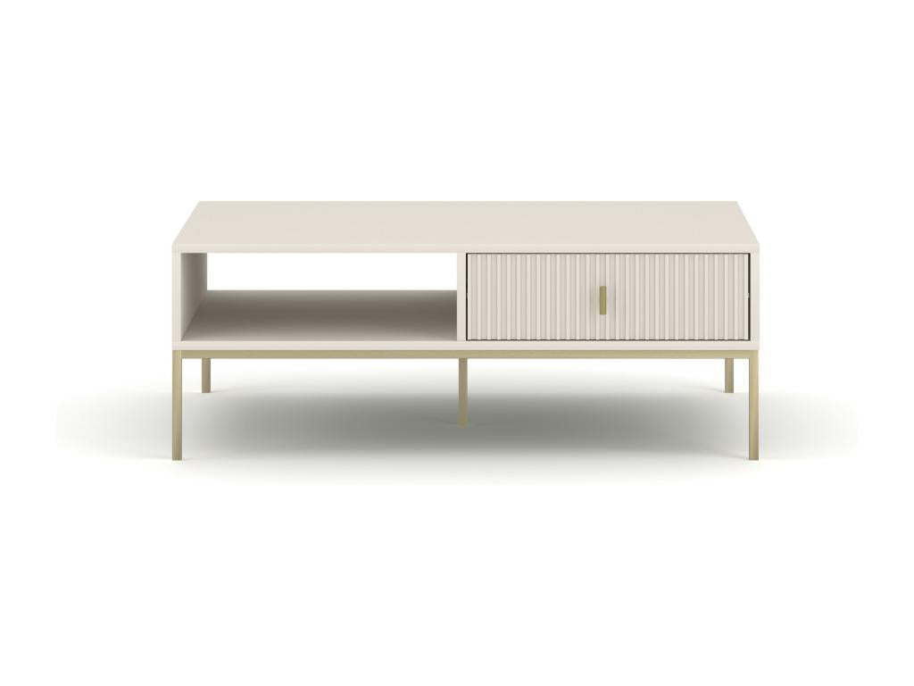 Tavolino da caffè beige, 104 x 68 x 40 cm