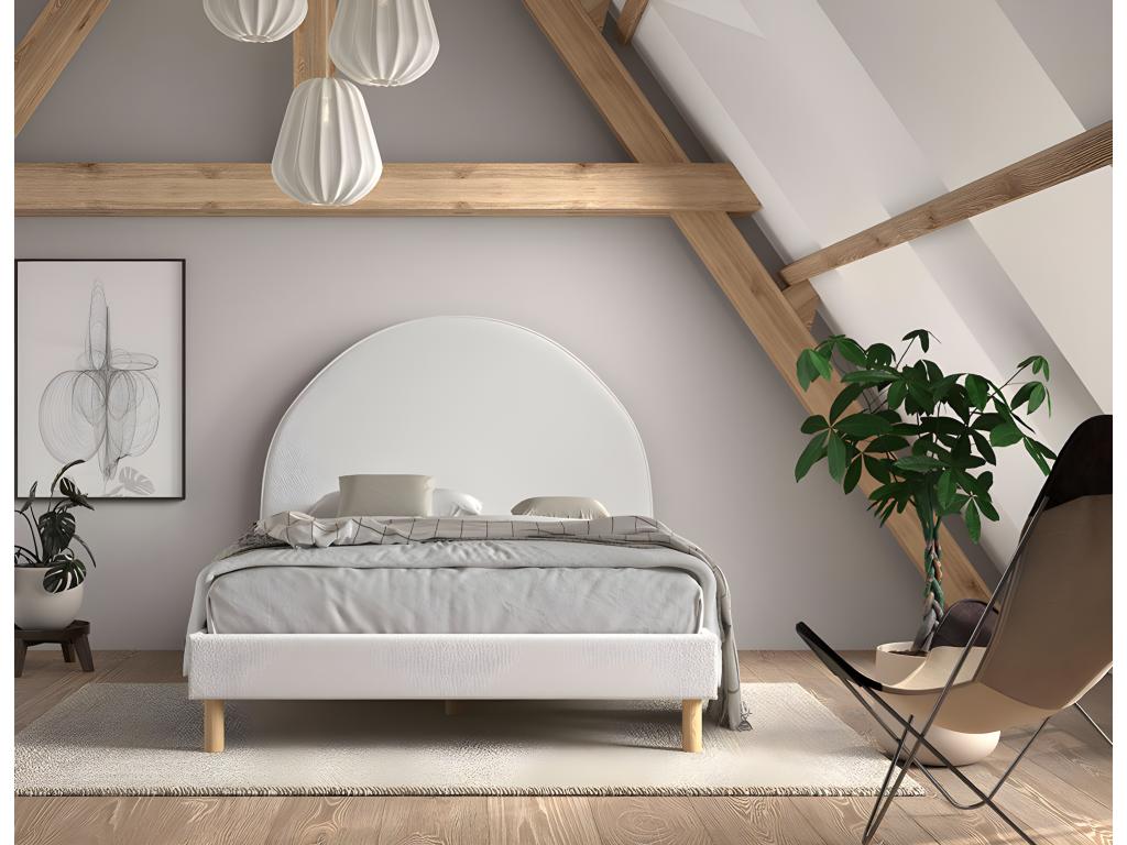 Struttura letto bianca, 140 x 200 cm