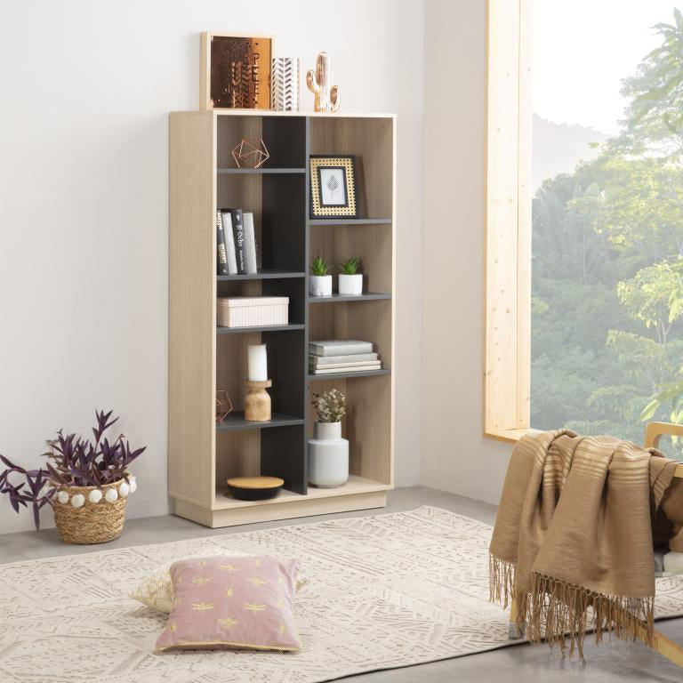 Libreria in legno di rovere naturale, 150 x 80 cm