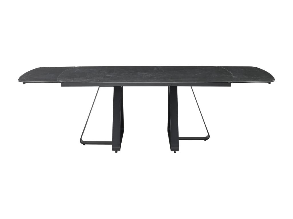 Tavolo da pranzo in vetro nero