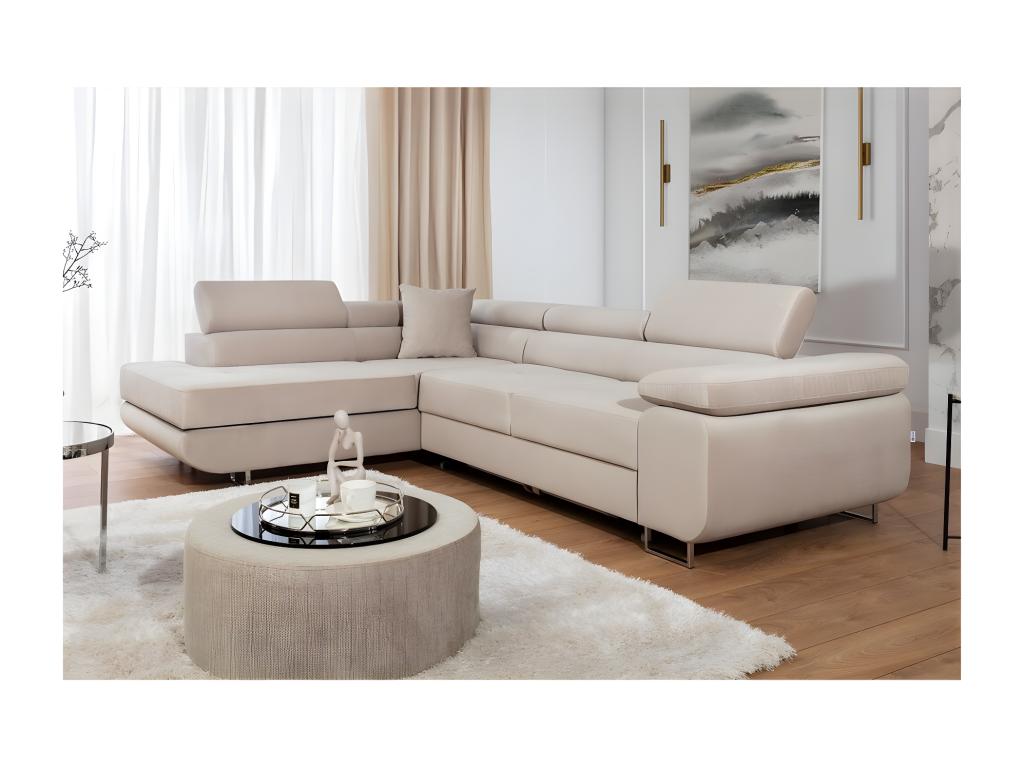 Divano letto in velluto beige