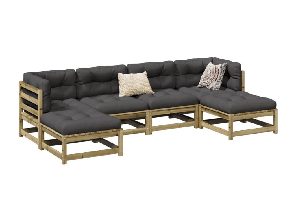 Set di mobili da esterno in legno di pino marrone - dlz1766570754945