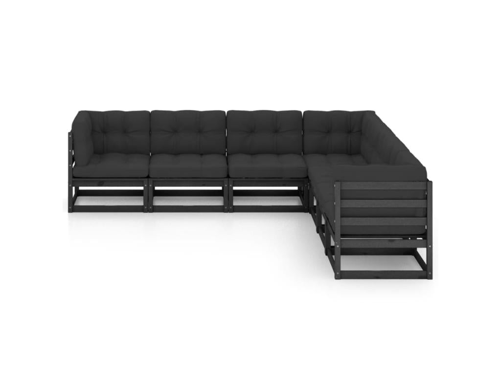 Set di mobili da esterno in legno di pino nero - dlz1766570409529