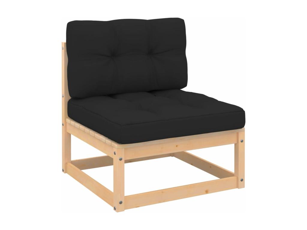 Set di mobili da esterno in legno di pino antracite