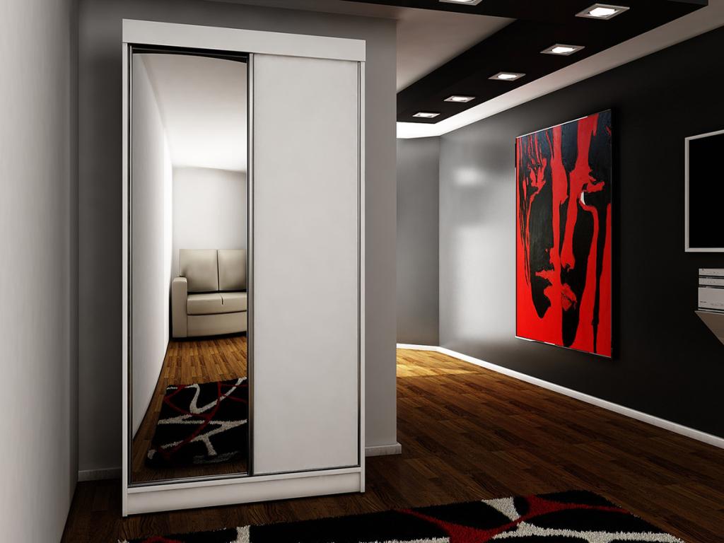 Armadio bianco, 200 x 100 x 62 cm