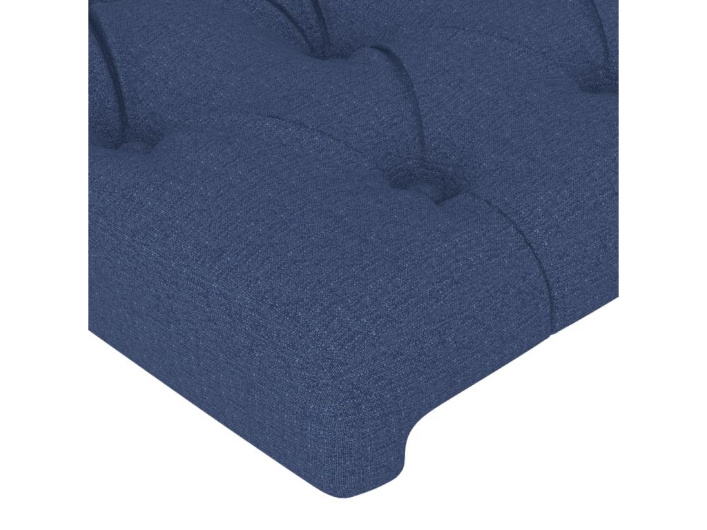 Letto in tessuto blu, 163 x 16 x 118 cm