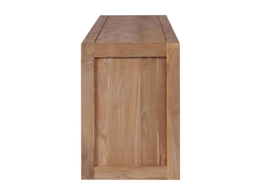 Mobile TV in legno massello marrone, 120 x 30 x 40 cm