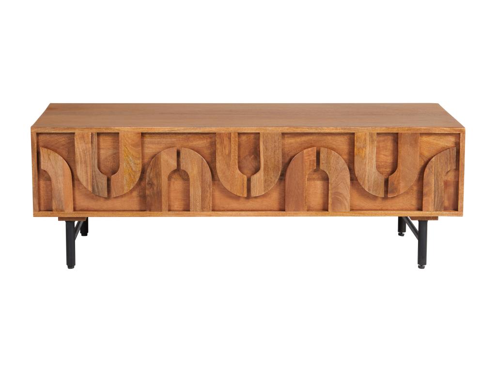 Tavolino da caffè in metallo naturale