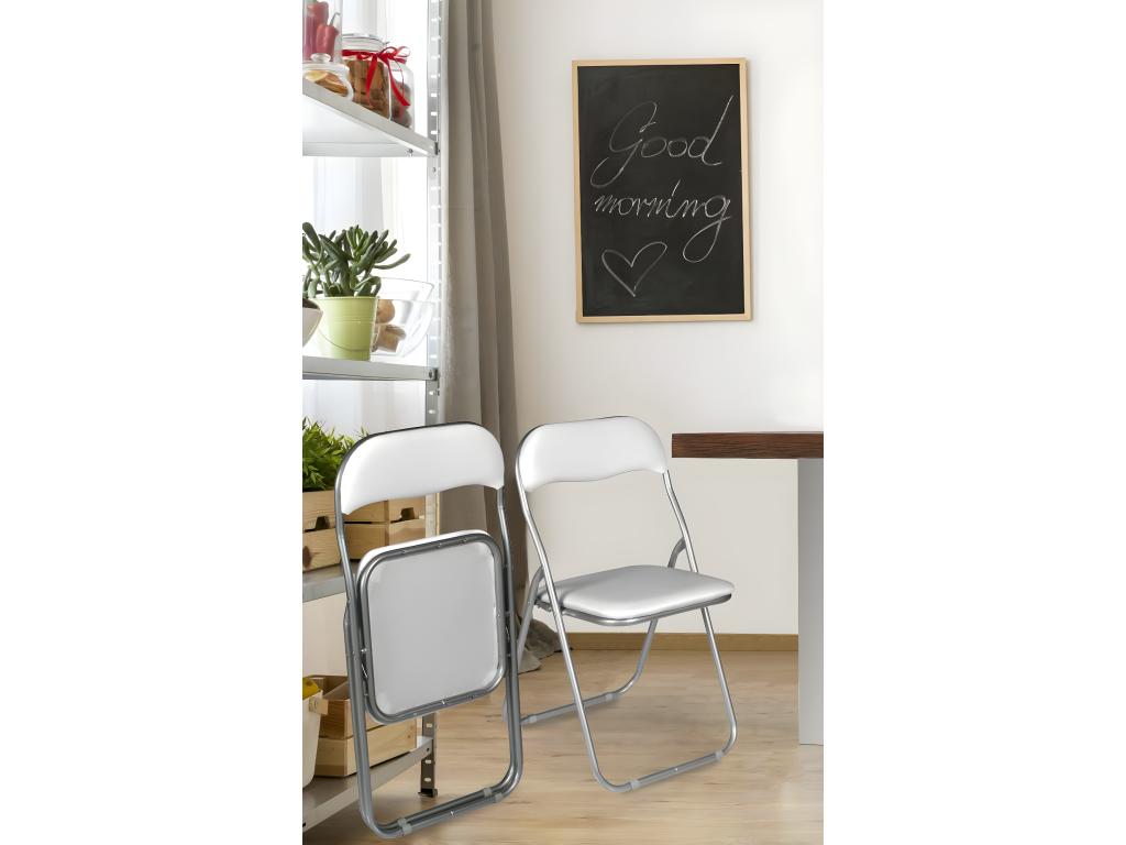 Poltrona in pelle bianca